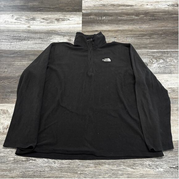 The North Face TKA 100 Black Mens L Quarter Zip Pullover Fleece Jacket Gorpcore - Picture 2 of 10
